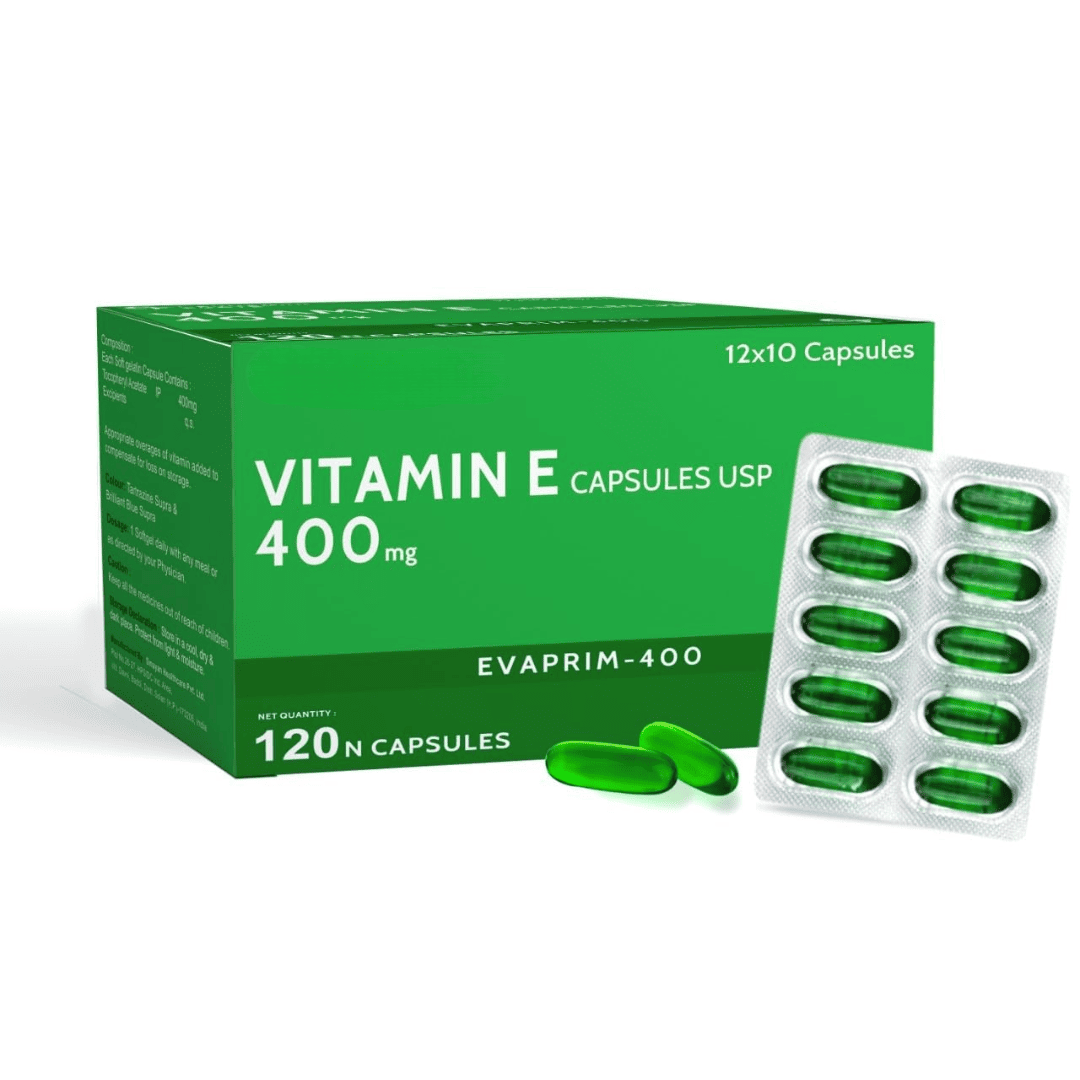 Vitamin E Capsules(400mg) for Face and Hair | 100% Natural Vitamin E Supplement with Vitamin E Oil | Paraben Free