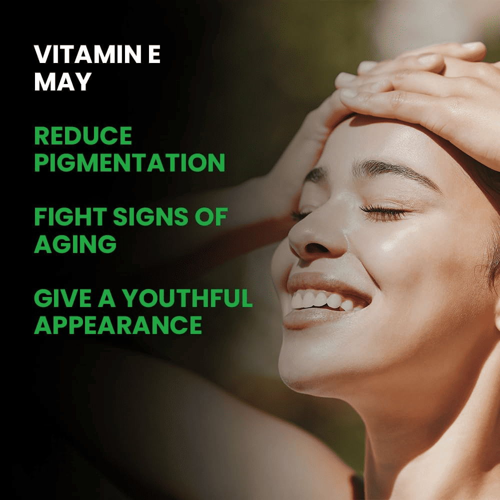 Vitamin E Capsules(400mg) for Face and Hair | 100% Natural Vitamin E Supplement with Vitamin E Oil | Paraben Free