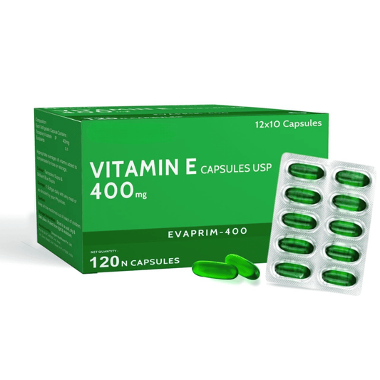 Vitamin E Capsules(400mg) for Face and Hair | 100% Natural Vitamin E Supplement with Vitamin E Oil | Paraben Free